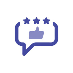 Three Star Review Feedback Icon Positive Customer Rating