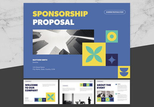 Blue And Green Sponsorship Proposal