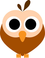 baby owl logo illustration