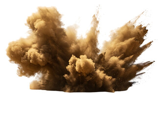 Brown Dust & Sand Explosion &ndash; Soil Smoke Burst PNG