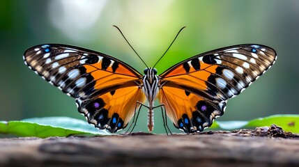 Naklejka premium Butterfly beauty in nature