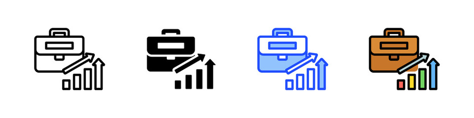 Business Icon Collection With Multiple Styles