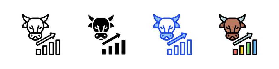 Bull Market Icon Collection With Multiple Styles