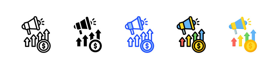 Obraz premium Sales Icon Collection With Multiple Styles