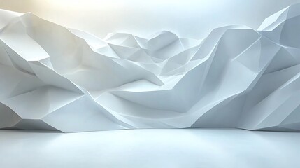 Obraz premium Abstract polygonal landscape with subtle gradients and sharp geo