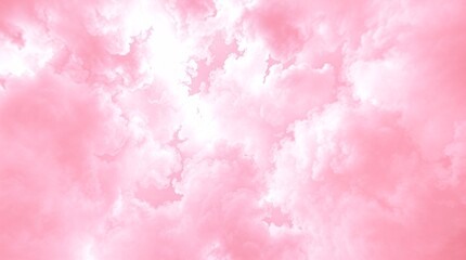 Fototapeta premium Shades of pink and white clouds abstract background illustration.