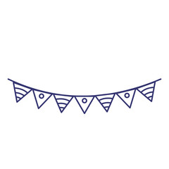 Obraz premium Bunting Flag Line Art 