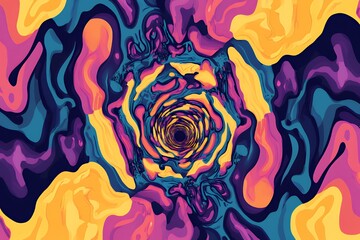 Fototapeta premium Abstract Swirling Colorful Tunnel Design