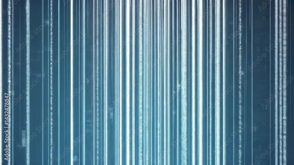 Poster abstract digital data stream cascading downwards.