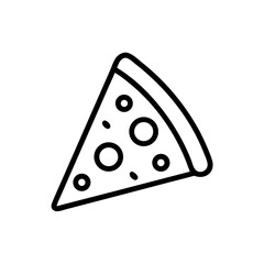Pizza Slice with Topping Icon Design