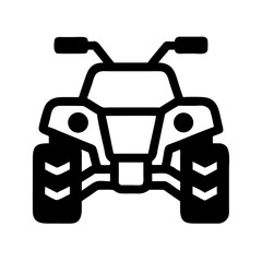 Obraz premium Quad Bike Front View Icon Design