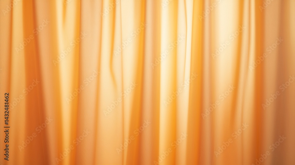 Poster a close-up of flowing, sheer orange fabric, creating a warm and inviting ambiance with soft light fi