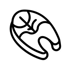 Salmon Steak with Bone Icon Design