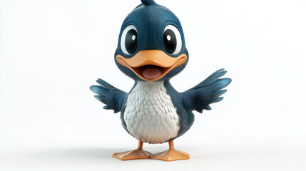 Fototapeta premium blue bird cartoon