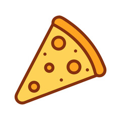 Slice of Cheese Pizza Icon Design