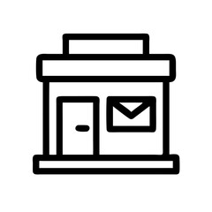 Small Post Office Front Icon Design