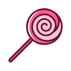 Spiral Lollipop Treat Icon Design