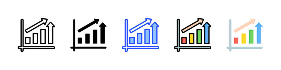 Growth Icon Collection With Multiple Styles