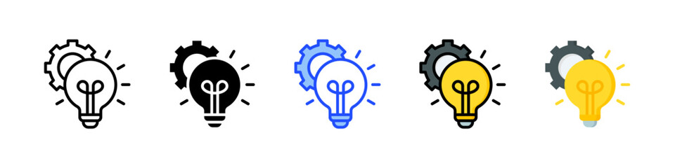 Innovation Icon Collection With Multiple Styles