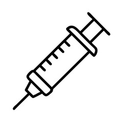 Syringe with Liquid Injection Icon Design