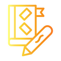 diary book Line Gradient Icon