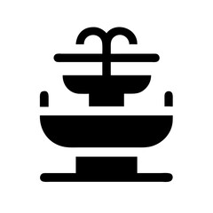 Tiered Water Fountain Icon Design