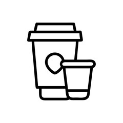 To-Go Coffee with Saucer Icon Design
