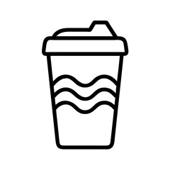 Travel Cup with Wave Design Icon Design
