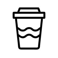 Travel Cup with Wave Design Icon Design