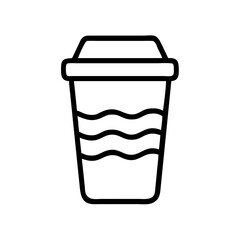 Travel Cup with Wave Design Icon Design