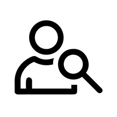 User Search with Magnifier Icon Design