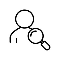 User Search with Magnifier Icon Design