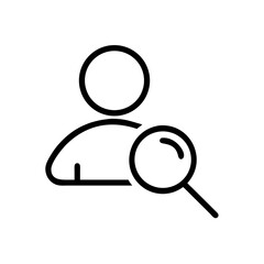 User Search with Magnifier Icon Design