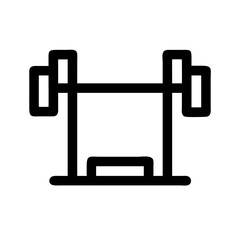 Weightlifting Bar Equipment Icon Design
