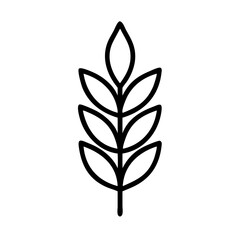 Wheat Ear Grain Symbol Icon Design