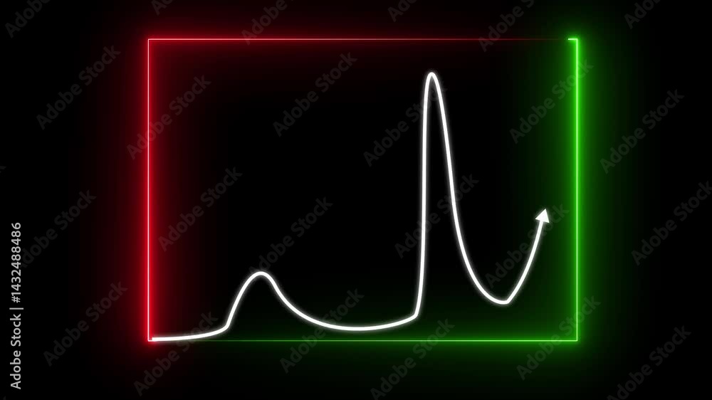 Poster financial data and diagrams showing a steady increase in profits yearly future target. business grow