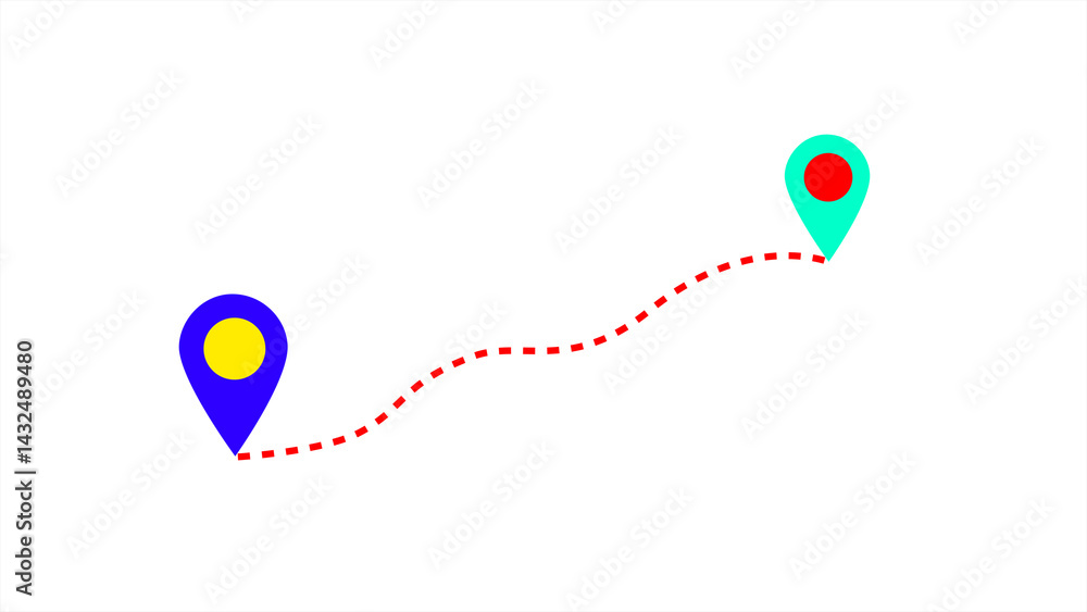Poster location pin icon. map pin place marker. location icon. map marker pointer icon. gps location symbol