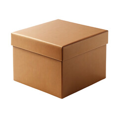 Square Cardboard Gift Box Packaging - Brown Kraft Paper Texture