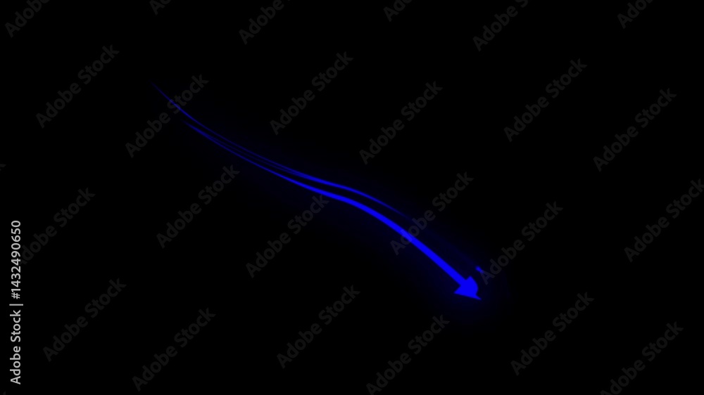 Poster abstract business down curve arrow animation icon abstract business graph chart icon animation backg