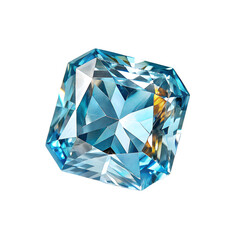 A topaz viewed from underneath, displaying the intricate cut and the way light reflects through its facets.