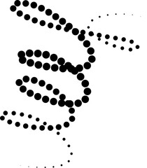 Line dot of spiral and wave, symbol, icon. Design element