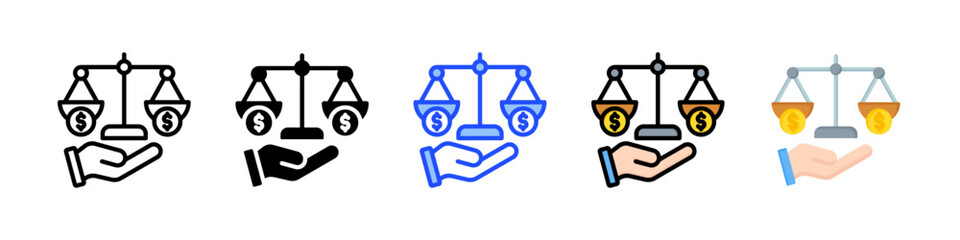 Equity Icon Collection With Multiple Styles