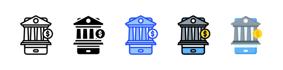 Banking Icon Collection With Multiple Styles