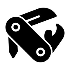 swiss army knife Solid icon