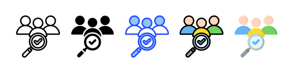 Recruitment Icon Collection With Multiple Styles