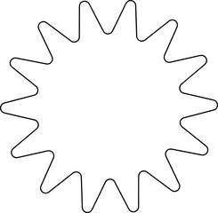 Fototapeta premium Star shape line. Geometric element