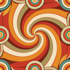 Abstract colorful backdrop with a swirling rainbow pattern of multicolored circles