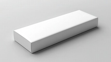 Fototapeta premium Elegant presentation featuring a minimalist white rectangular box on a light backdrop