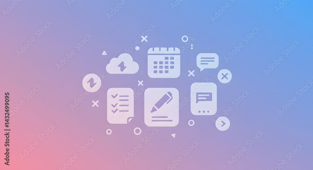 Poster streamline your workflow project management icons for enhanced productivity and efficiency