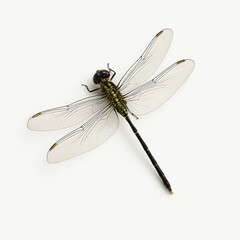 dragonfly on white background